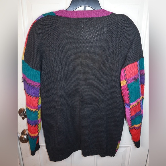 Vintage REBECCA STONE Deep V-Neck Sweater size large - Picture 4 of 4